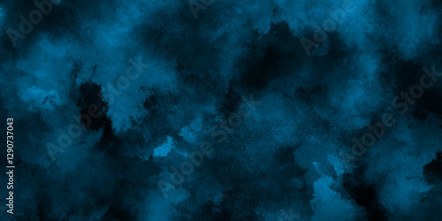 Abstract sapphire night sky textured water color paint illustration, deep blue abstract background with texture,  Blue Watercolor paint effect grunge vintage rough paper texture dark blue background.