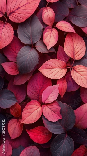 Wallpaper Mural Vibrant Pink Leaves Create a Striking Natural Pattern in Sunlight Torontodigital.ca