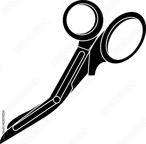 Trauma shears vector silhouette