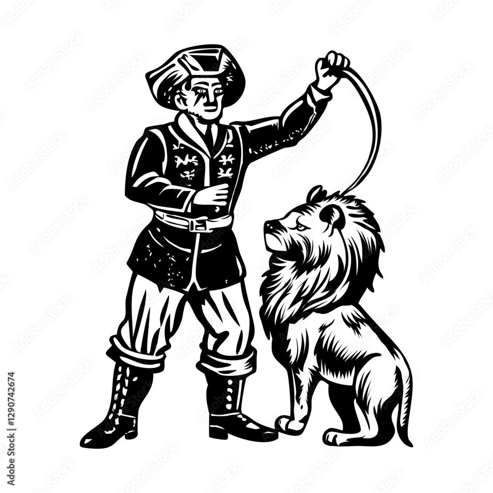 Fototapeta premium Vintage Circus Performer Illustrations