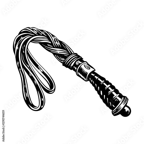 Vintage style illustration of a whip