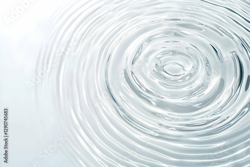 Top view of clear water ripples gently forming on a light surface.