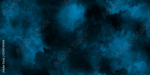 Abstract sapphire night sky textured water color paint illustration, deep blue abstract background with texture,  Blue Watercolor paint effect grunge vintage rough paper texture dark blue background.