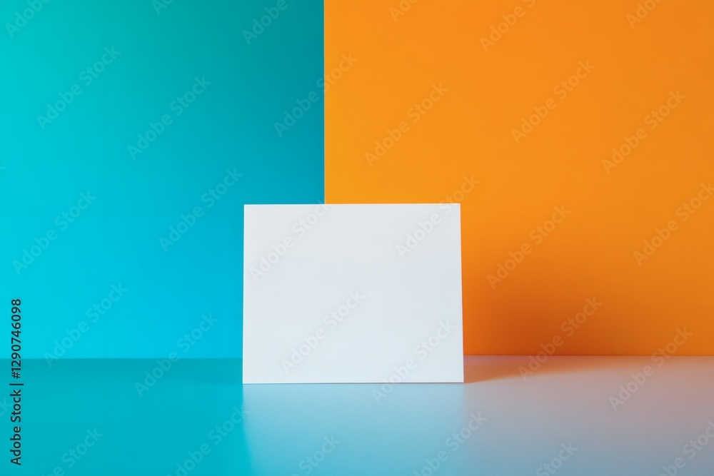 Naklejka premium Blank canvas ready for creativity against vibrant background colors. Generative AI