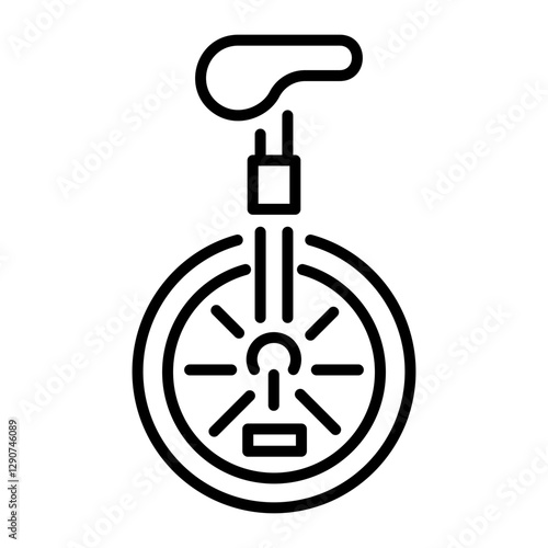 An outline icon depicting a monocycle 