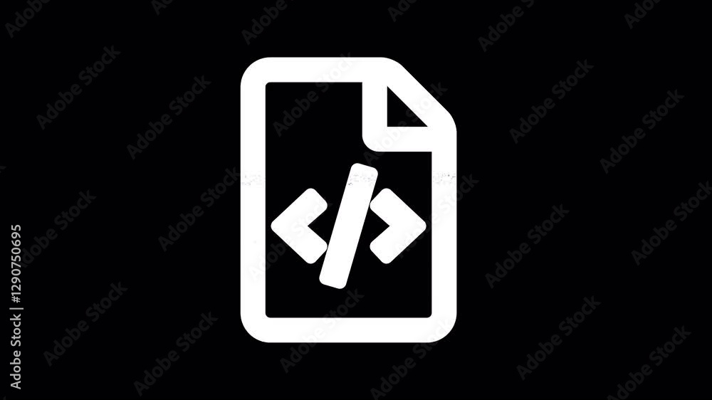 Icon file code is distorted. Glitch. Noise, chromatic aberration, geometric distortion. Transparent background, looped. In-Out looped. Alpha BW at the end Icon file code is distorted. Glitch. Noise, chromatic aberration, geometric distortion. Transparent background, looped. In-Out looped. Alpha BW at the end