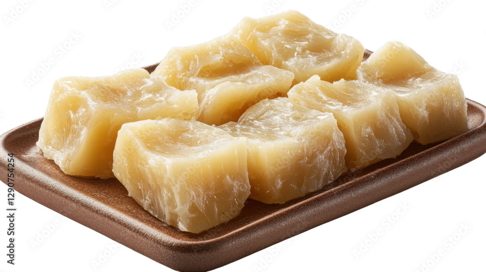 chinese dumplings on white background