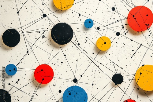 Colorful Abstract Patterns With Vibrant Strokes and Textures in Contrasting S...
