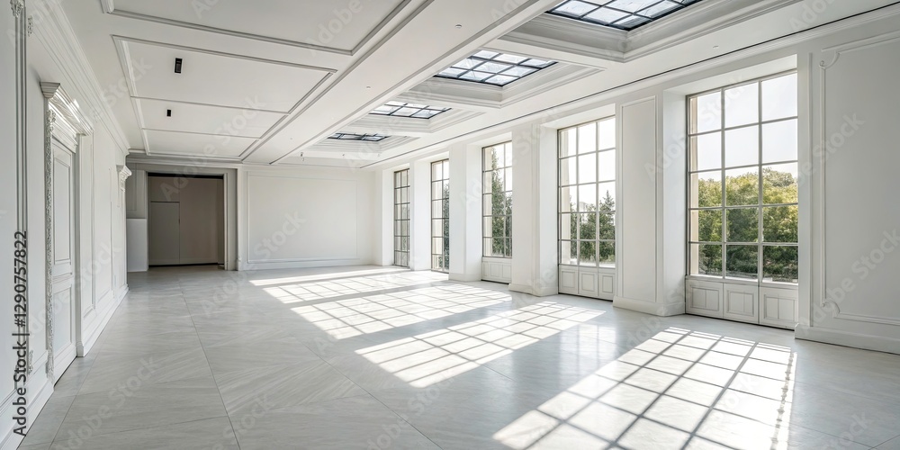 Aerial View White Room, Empty Interior, Minimalist White Background, Clean Space, Bright Room Photography, Overhead Shot, Architectural Aerial View White Room, Empty Interior, Minimalist White Background, Clean Space, Bright Room Photography, Overhead Shot, Architectural