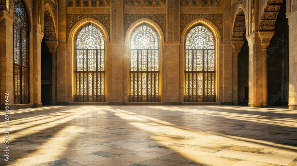 Fototapeta premium Elegant Interior of Historical Building with Stunning Light Effects