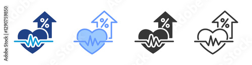 Life Expectancy icon set multiple style collection