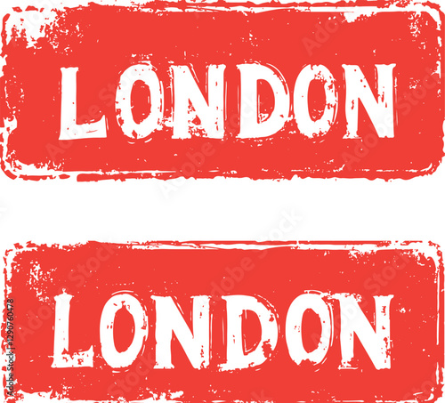 Grunge rubber stamps saying London