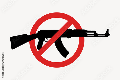 No gun flat icon vector
