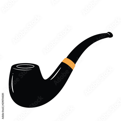 tobacco pipe isolated on white background