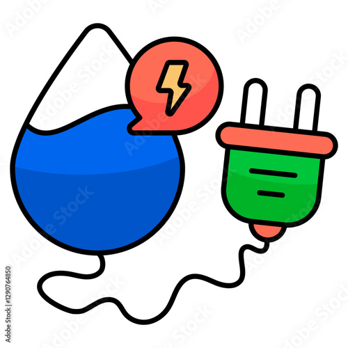 Modern design icon of hydro power