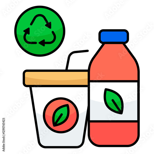 Premium download icon of plastic recycling