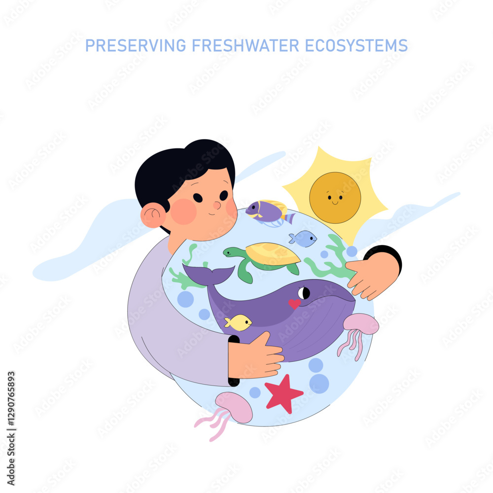 World Water Day. Flat Vector Illustration World Water Day. Flat Vector Illustration