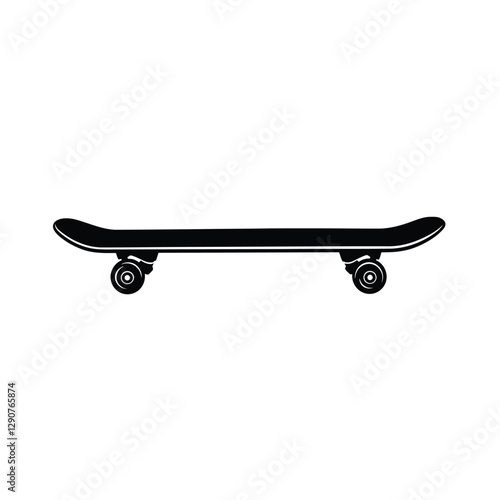 skateboard isolated on white photo