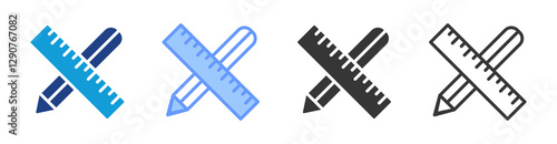 Instrument icon set multiple style collection