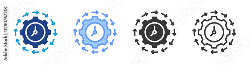 Consistency icon set multiple style collection