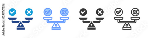 Scale icon set multiple style collection