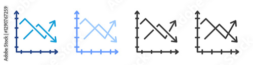 Variability icon set multiple style collection