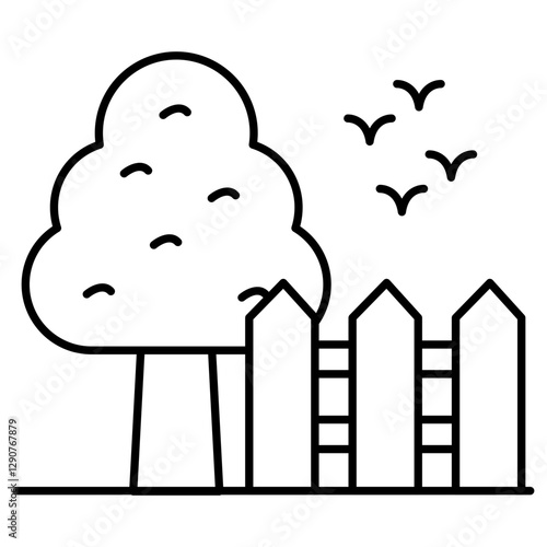 An icon design of fence