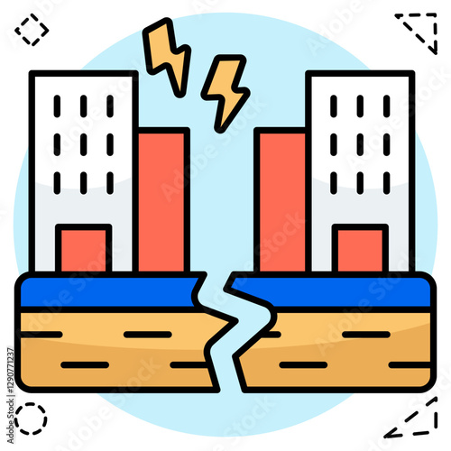 Trendy design icon of earthquake