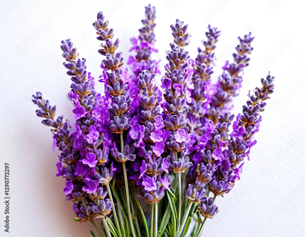 Obraz premium lavender on white background. flower composition.