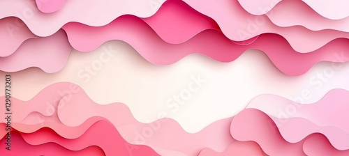Seamless Light Pink, 3D Low Profile Style, Delicate, Gentle, Light, Wave Texture Pattern Background