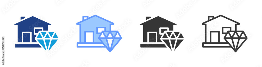 Asset icon set multiple style collection Asset icon set multiple style collection