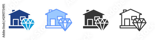 Asset icon set multiple style collection