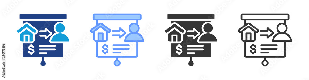 Estate Planning icon set multiple style collection