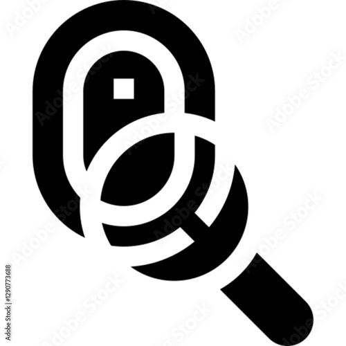 Fingerprint icon featuring a biometric pattern, symbolizing identity verification, security, and forensic analysis. Ideal for cybersecurity, authentication, and law enforcement themes

