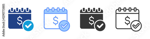 Annuity icon set multiple style collection