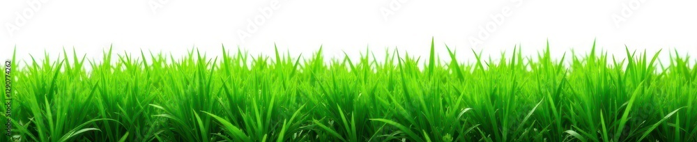 Lush green grass tuft, isolated on pure white , fresh, leaf Lush green grass tuft, isolated on pure white , fresh, leaf