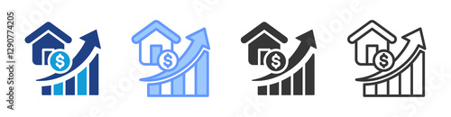 Cost Of Living icon set multiple style collection