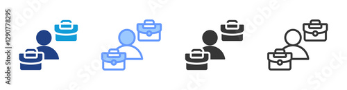 Side Hustle icon set multiple style collection