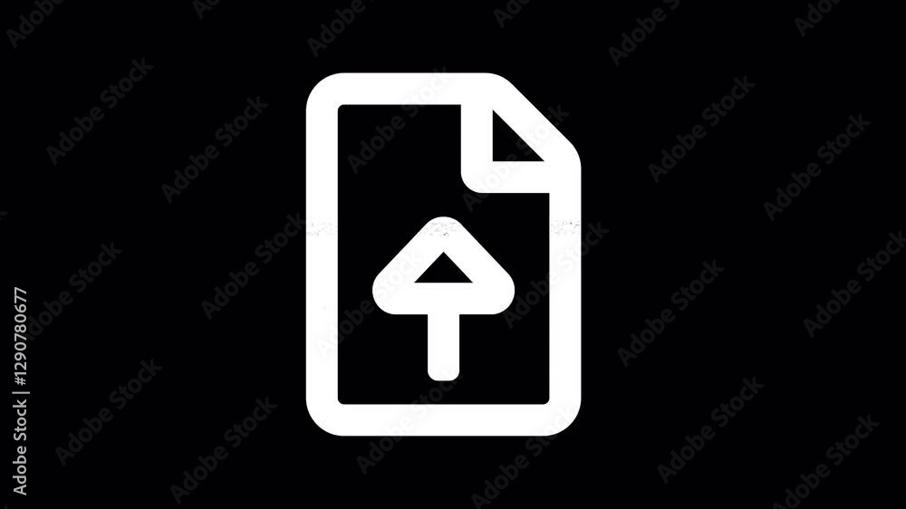 Icon file upload is distorted. Glitch. Noise, chromatic aberration, geometric distortion. Transparent background, looped. In-Out looped. Alpha BW at the end Icon file upload is distorted. Glitch. Noise, chromatic aberration, geometric distortion. Transparent background, looped. In-Out looped. Alpha BW at the end