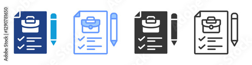 Task icon set multiple style collection