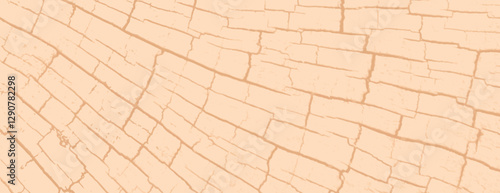 Beige background with cracked texture. The background features a rustic style. Beige color enhances the vintage background appeal. Cracked texture vintage background vector