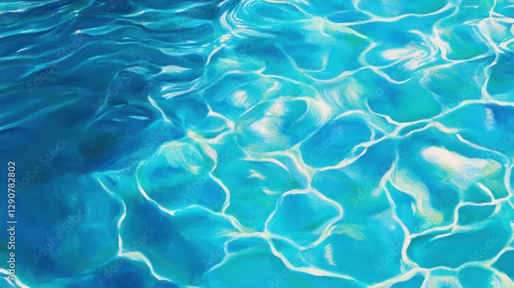 Blue water surface with sunlight reflections, clear swimming pool textures, shimmering waves, aquatic patterns, serene summer background. Blue water surface with sunlight reflections, clear swimming pool textures, shimmering waves, aquatic patterns, serene summer background.