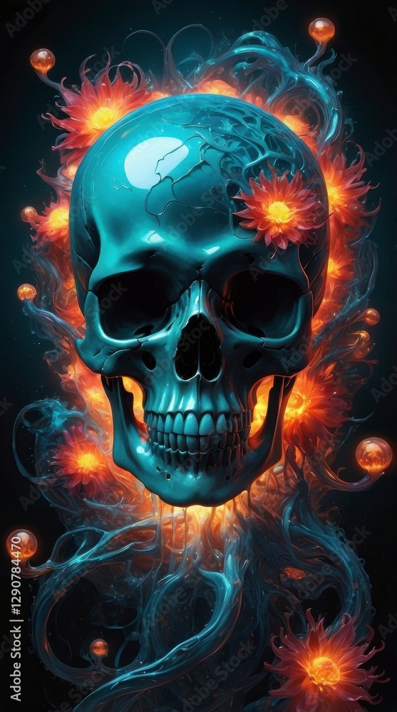 The Luminous Skull Blooming in Cosmic Fire The Luminous Skull Blooming in Cosmic Fire
