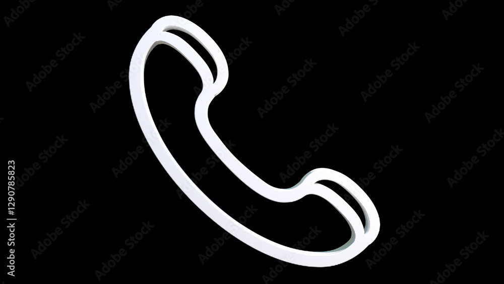 Obraz premium vector illustration of an phone icon 3D