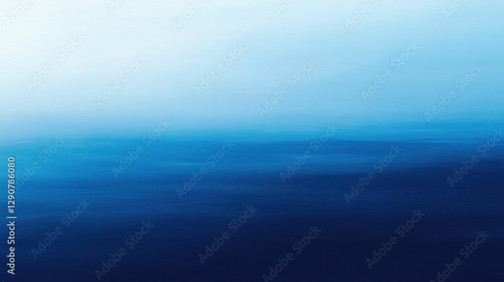 Obraz premium Blue gradient background, serene ocean water, abstract calm sea, soft waves, peaceful nature backdrop, tranquil seascape, modern design element.