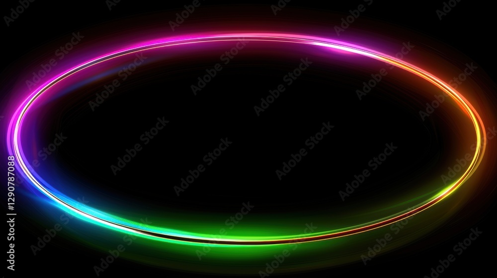 Glowing Neon Circle Frame: A Mesmerizing Visual Element Glowing Neon Circle Frame: A Mesmerizing Visual Element