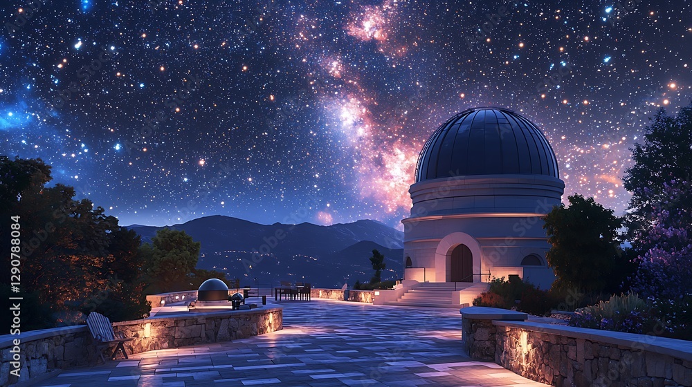 Obraz premium Observatory under the Milky Way.