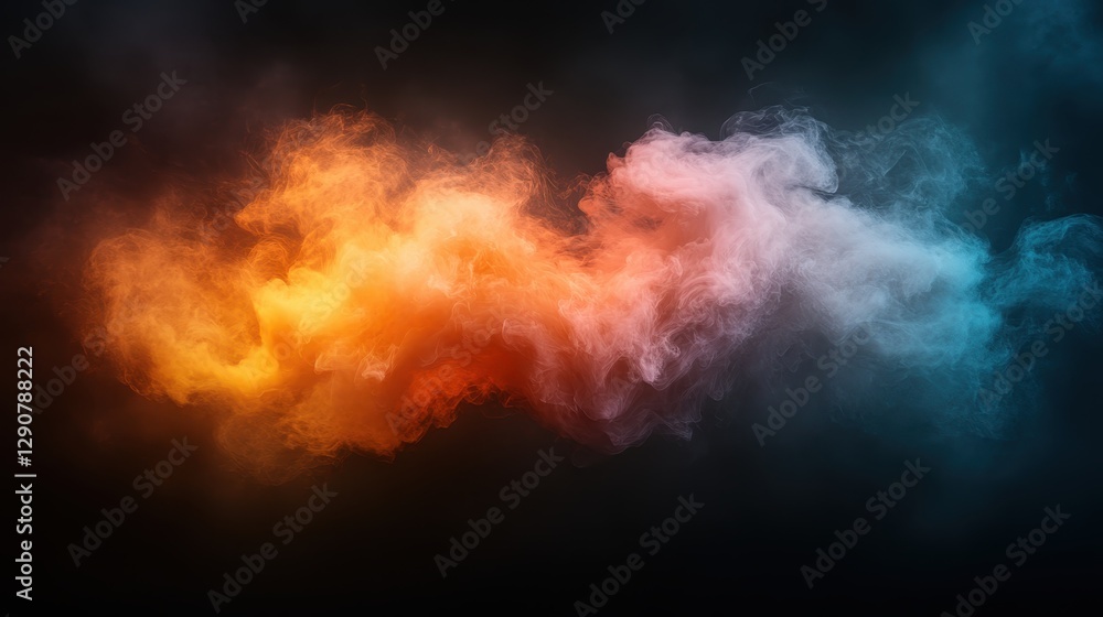 custom made wallpaper toronto digitalAn striking mixture of swirling smoke in warm and cool hues, creating a mesmerizing abstract landscape that captures the viewer's imagination.