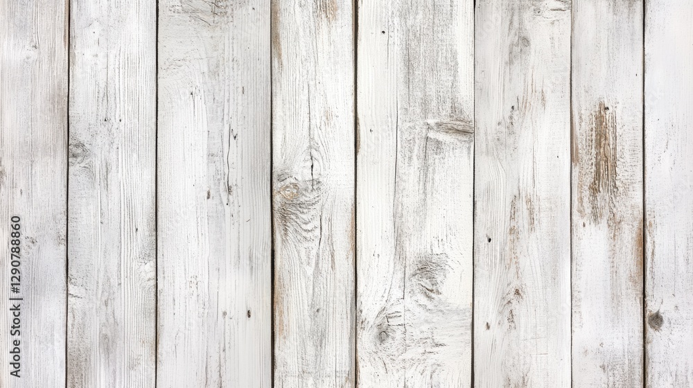 Fototapeta premium Wooden planks texture background, white washed rustic wood surface for design, home decor, or furniture projects. Natural wood grain with weathered look.