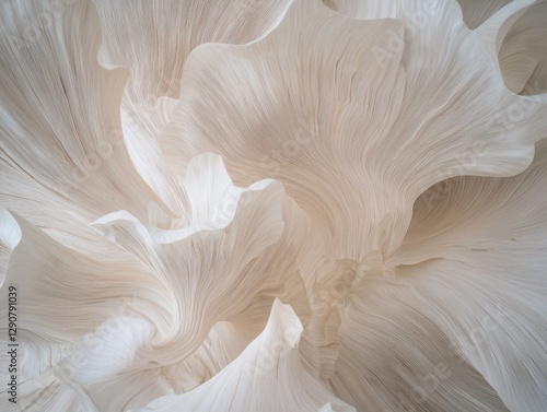 Elegant white mushroom gills close-up nature soft light macro perspective organic beauty
